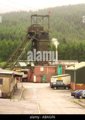 Tête de puits de la mine de la tour Sud du Pays de Galles Hirwaun Banque D'Images