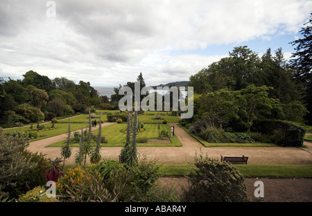 Jardins du château de Brodick, Arran, côte ouest de l'Ecosse, Royaume-Uni Banque D'Images