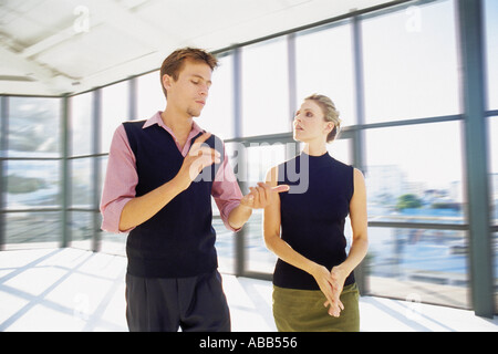 Businesspeople talking Banque D'Images