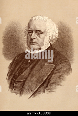 John Bright, 1811 - 1889. Homme d'État britannique et orateur. Banque D'Images