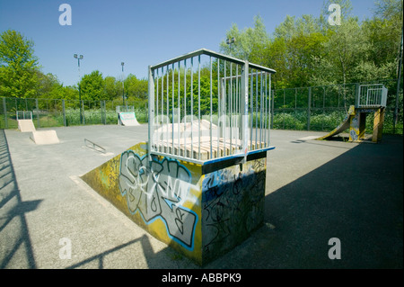 Un skate park à Leicester, Royaume-Uni Banque D'Images