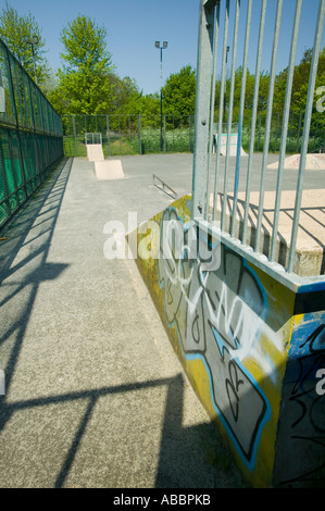 Un skate park à Leicester, Royaume-Uni Banque D'Images