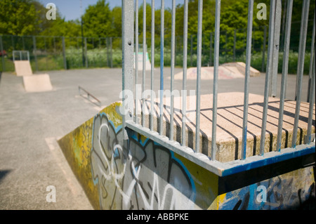Un skate park à Leicester, Royaume-Uni Banque D'Images