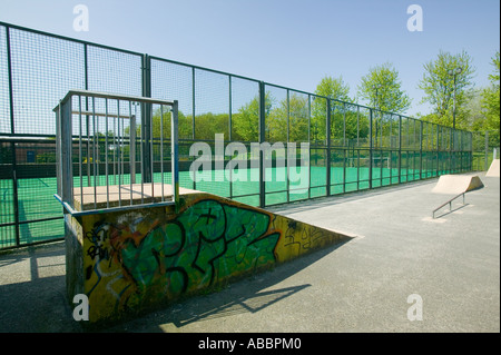 Un skate park à Leicester, Royaume-Uni Banque D'Images
