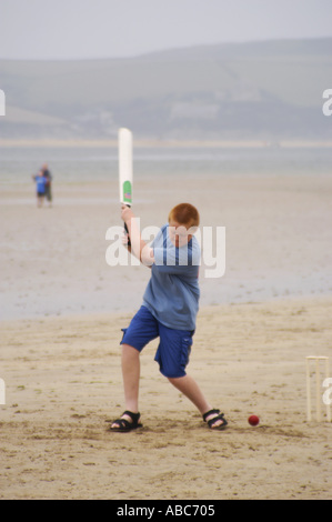 3194 Beach Cricket Banque D'Images