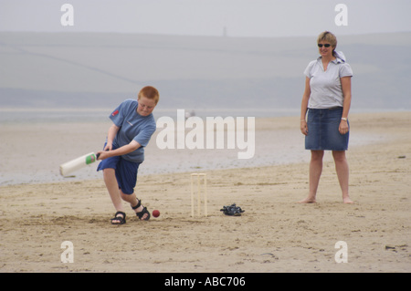 3194 Beach Cricket Banque D'Images