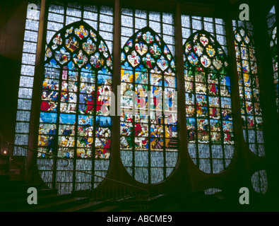 Vitraux ; Église Jeanne d'Arc, la Place du Vieux Marché, Rouen, Normandie (Normandie), France. Banque D'Images