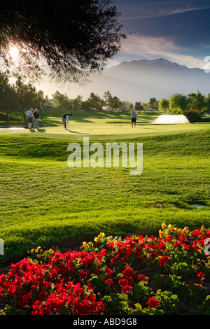 Le 14ème trou au golf à l'hôtel Westin Mission Hills Resort and Spa à Rancho Mirage près de Palm Springs en Californie Banque D'Images