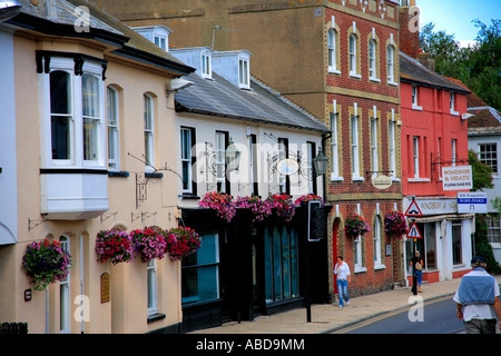 Boutiques et l'Architecture, Christchurch Dorset, Angleterre, Grande-Bretagne, Royaume-Uni Banque D'Images