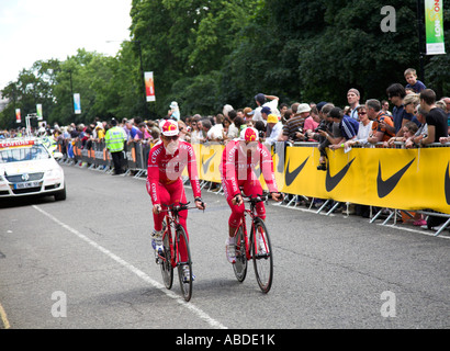 Marche d'essai avant le départ du Tour de France prologue qui s'est tenue à Londres les 7 et 8 juillet 2007. Banque D'Images