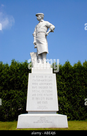 Statue homme carrière dans Barre Vermont la capitale mondiale du granit Banque D'Images