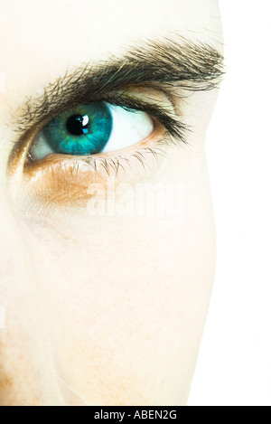 Les yeux du jeune homme, extreme close-up Banque D'Images