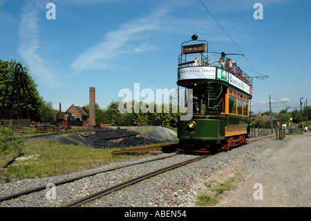 Le Tramway à Dudley le Black Country Living Museum Dudley West Midlands England UK Banque D'Images