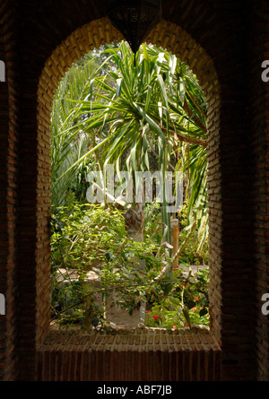 Dar Ayniwen hotel dans la palmerie, Marrakech, Maroc. Banque D'Images