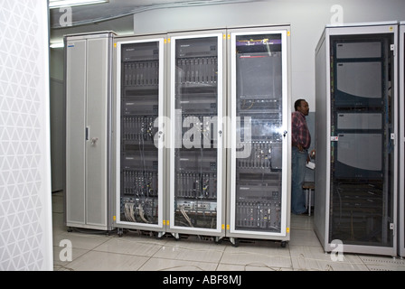 Téléphone numérique change, l'Autorité des télécommunications de l'ÉTHIOPIE, Addis Abeba, Ethiopie Banque D'Images