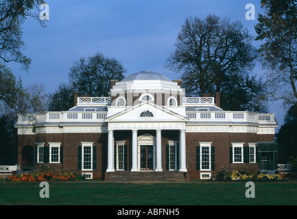 Monticello, Charlottesville, Virginie, 1768 - 1826. Architecte : Thomas Jefferson Banque D'Images