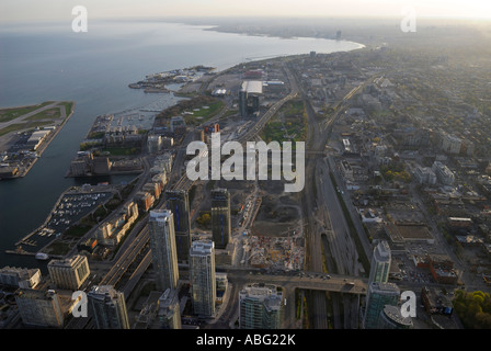 Vue aérienne de Toronto à l'ouest de la tour CN Banque D'Images