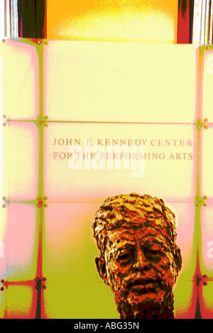 Buste de JFK John F Kennedy Performing Arts Center Washington DC Président Banque D'Images