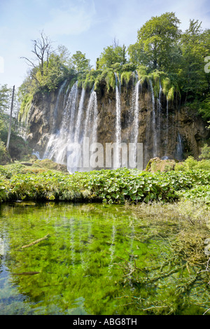 Parc nationaux lacs Plitvice, Croatie, Lika-Senj Banque D'Images