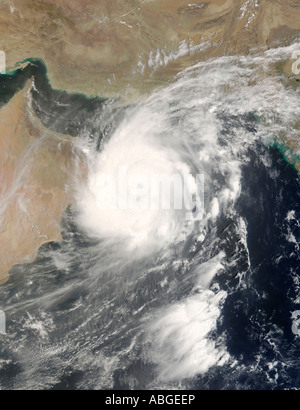 Le Cyclone tropical Gonu dans la mer d'Oman, le 5 juin 2007 Banque D'Images