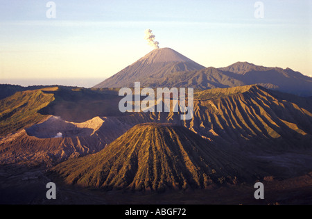 Paysage volcanique du Mt Bromo en Indonésie Banque D'Images