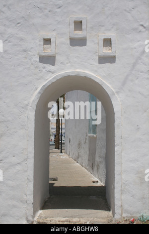 Entrée du vieux Souk Tunisie Zarzis Banque D'Images