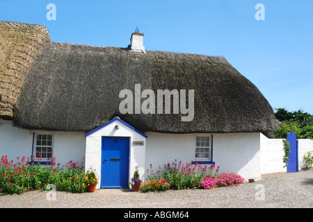 Rural Cottage irlandais de chaume Kilmore Quay Comté de Wexford Irlande Europe EU Banque D'Images