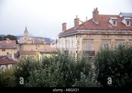 En néon sur le côté près de cinéma Cézanne Aix en Provence France Banque D'Images