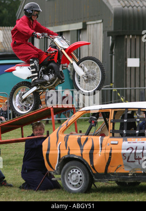 L'équipe de démonstration de moto tigres à Ardingly Banque D'Images