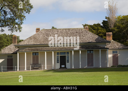 WAITANGI, île du Nord Nouvelle-zélande peut le Traité Maison construite par le premier résident britannique James Busby dans les motifs du traité Banque D'Images