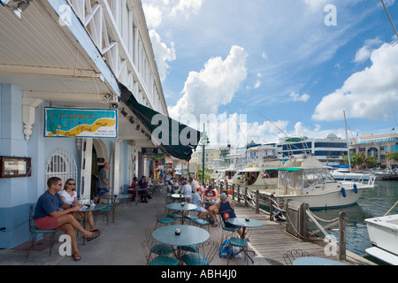 Waterfront Cafe, le carénage, Bridgetown, Barbade, Petites Antilles, Antilles, Caraïbes Banque D'Images