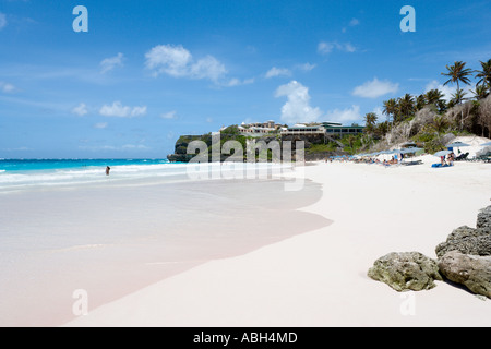 Crane Beach et Crane Beach Hotel, côte sud-est, de la Barbade, Petites Antilles, Antilles, Caraïbes Banque D'Images