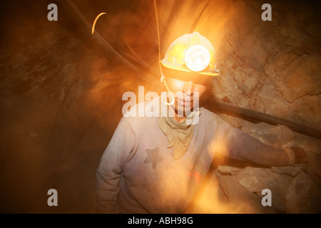 Les mineurs de la célèbre Potosi silver mines Banque D'Images