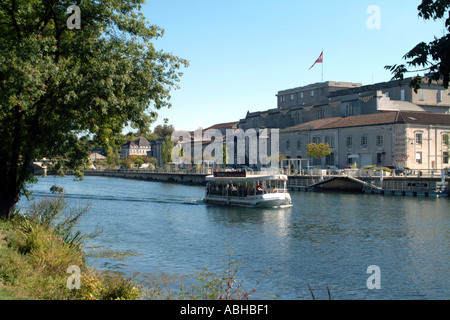 Cognac Hennessy excursion en bateau sur le fleuve La Charente France Banque D'Images