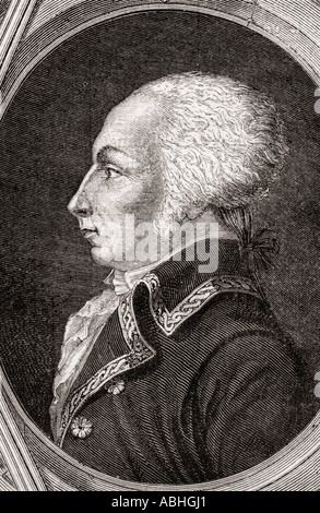 François Christophe Kellermann ou de Kellermann, premier duc de Valmy, 1735 – 1820. Commandant militaire français. Banque D'Images