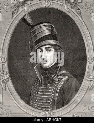 François Saverin Marceau-Desgraviers, 1769-1796. Général français des guerres révolutionnaires françaises. Banque D'Images