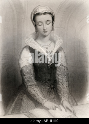 Lady Jane Grey, alias Lady Jane Dudley, 1537 - 1554. La Reine titulaire de l'Angleterre pendant neuf jours en 1553. Exécuté par Mary Tudor. Banque D'Images