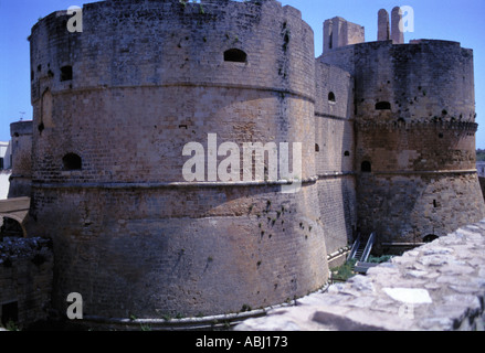 Le château Aragonais, Otranto, Pouilles, Italie Banque D'Images
