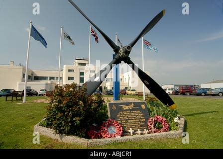 Brighton, Hove et Worthing Municipal aéroport Shoreham vue sur l'aéroport du terminal principal. Banque D'Images