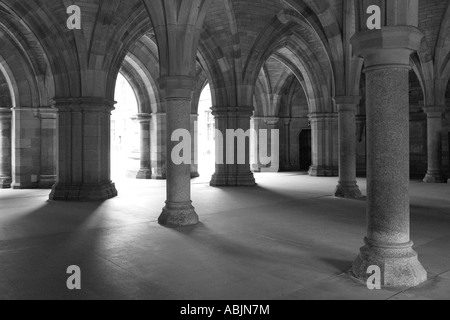 Cloître de l'Université de Glasgow, Glasgow, Ecosse, Royaume-Uni Banque D'Images