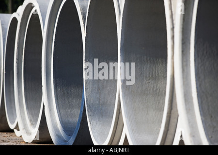 Close up de tuyaux en béton Banque D'Images