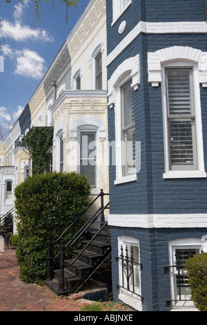 Maisons en bois Georgetown Washington USA Banque D'Images