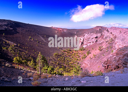Cratère du volcan San Antonio, l'île de La Palma, Canary Islands Banque D'Images