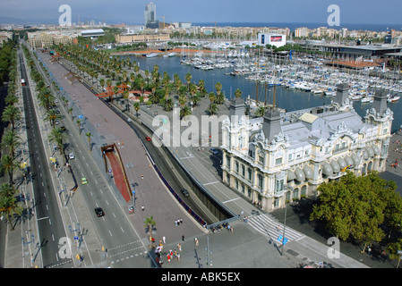 Vue panoramique de Ronda del Litoral Barça Barcelone Catalogne Catalunya Barca Cataluña Costa Brava España Espagne Europe Banque D'Images