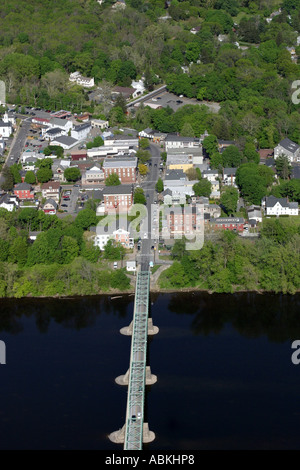 Vue aérienne de Frenchtown, New Jersey, États-Unis Banque D'Images