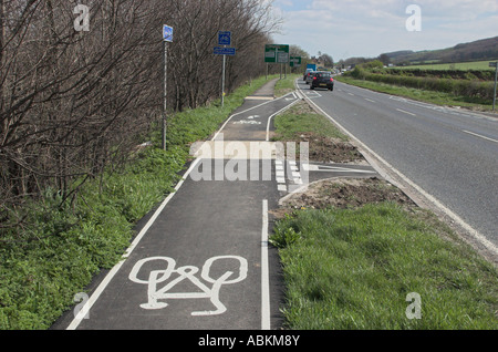 La piste cyclable de Ganton à Staxton sur l'A64 près de Scarborough dans le Yorkshire du Nord Banque D'Images