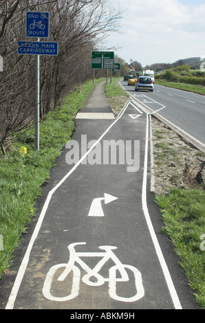 La piste cyclable de Ganton à Staxton sur l'A64 près de Scarborough dans le Yorkshire du Nord Banque D'Images