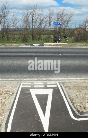 La piste cyclable de Ganton à Staxton sur l'A64 près de Scarborough dans le Yorkshire du Nord Banque D'Images