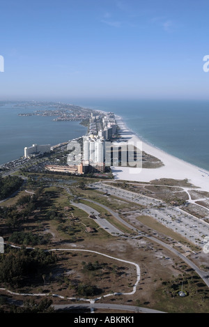 Photo aérienne de Sand Key Park Clearwater Comté, côte ouest de la Floride Banque D'Images