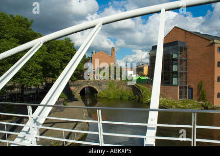 Merchants' Pont sur le Canal de Bridgewater, le Castlefield Urban Heritage Park, Manchester, Angleterre, RU Banque D'Images